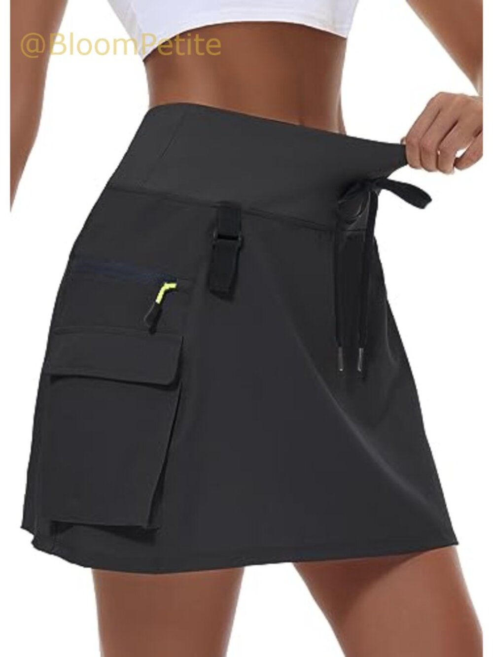 Women's Hiking Cargo Skort UPF 50+ Wicking Athletic Skort Zipper Pockets